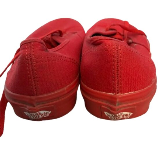 VANS Authentic True Red men's 7 shoes lace-up women's 8.5 - Picture 4 of 11